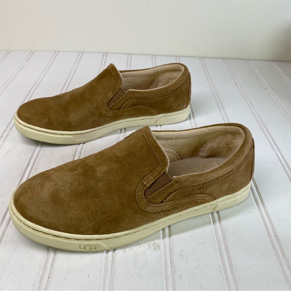 Ugg Fierce tan suede slip on sneakers - Picture 5 of 8